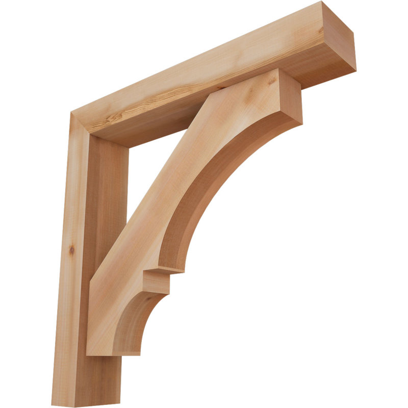 Support de bloc Balboa avec entretoise décalée, 30 x 30, Cèdre rouge occidental de l 5 1/2 po (lisse)