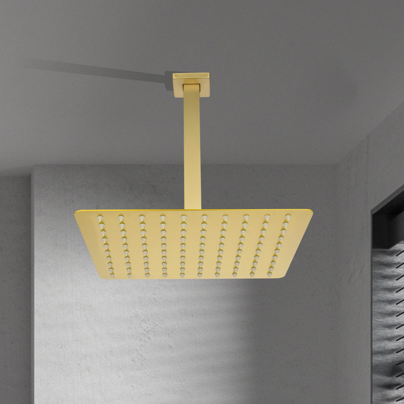 Rain Fixed Shower Head, Brushed Gold