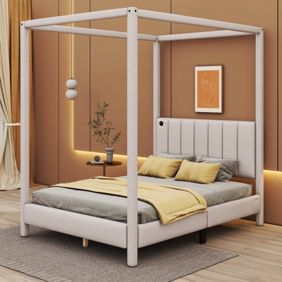 Chasitie Upholstered Canopy Bed