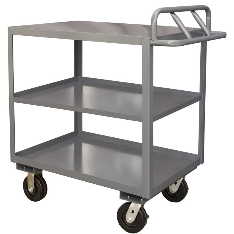 Utility Cart with Wheels, 39.25" H x 36" W x 24" D