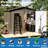 Outdoor Storage Shed， Metal Storage Shed With Updated Frame Structure And Lockable Doors, Waterproof Shed For Backyard, Patio, Garden-99056769