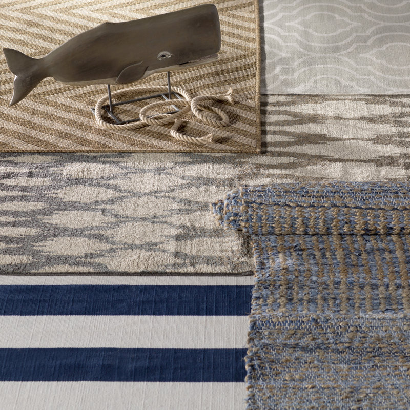 Apasra Cotton Geometric Indoor Rug, Rectangle 8' x 10'