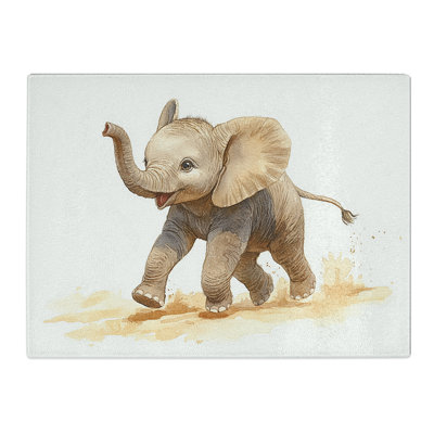 Baby Elephant Vol.3  Glass Chopping Board