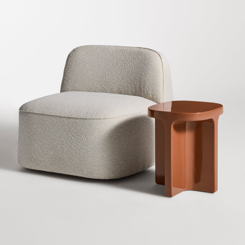 Small Talk Outdoor Side Table, Rust, 17" H x 16" W x 14" D