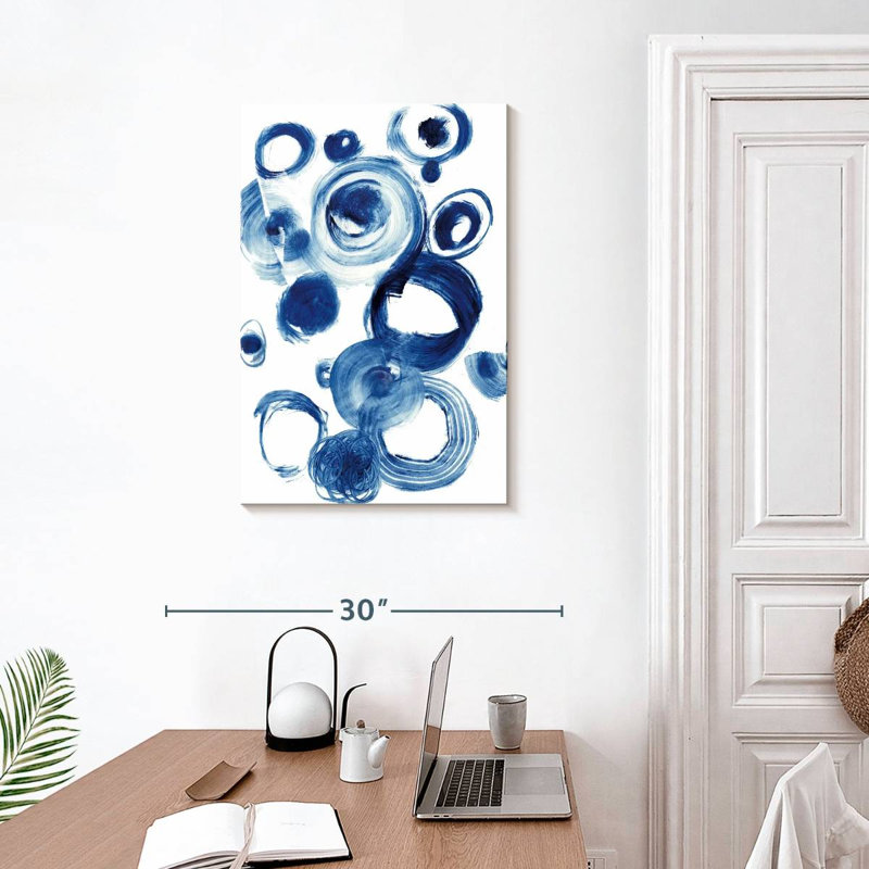 Avery Blue Circle Study IV, 30" H x 20" W