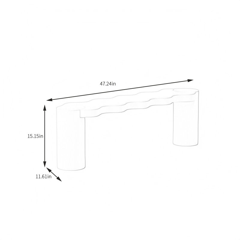 Banc de chambre Nordic Wave, Blanc