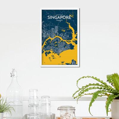 Carte de la ville de Singapour, impression