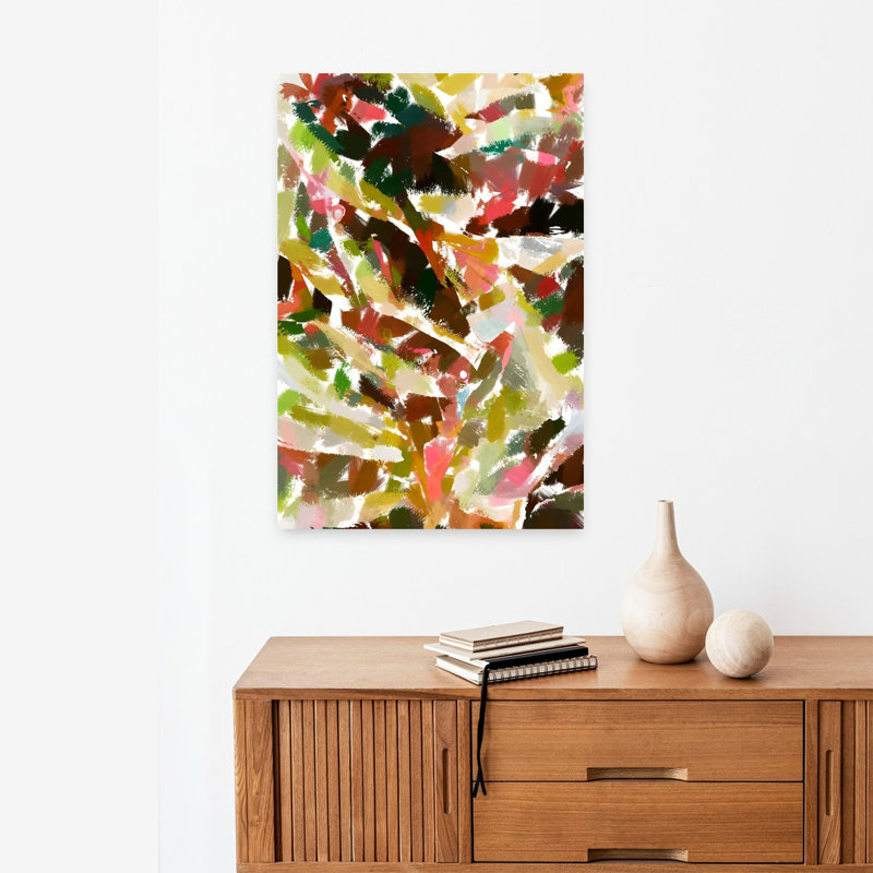Quelque chose de poisson, art abstrait coloré, océan côtier, H 24 po x l 16 po