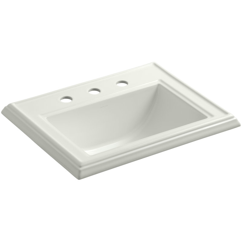 Memoirs® Rectangular Drop-In Bathroom Sink with Overflow, Dune, 8'' Centers