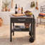 Chariot de cuisine d'extérieur avec roulettes, tiroir, tablette de rangement inférieure et surface de préparation extensible-133223427