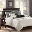 8 Piece Queen Embroidery Oversized Duvet Stylecomforter Set, In Black And White, Luxurious And Elegant