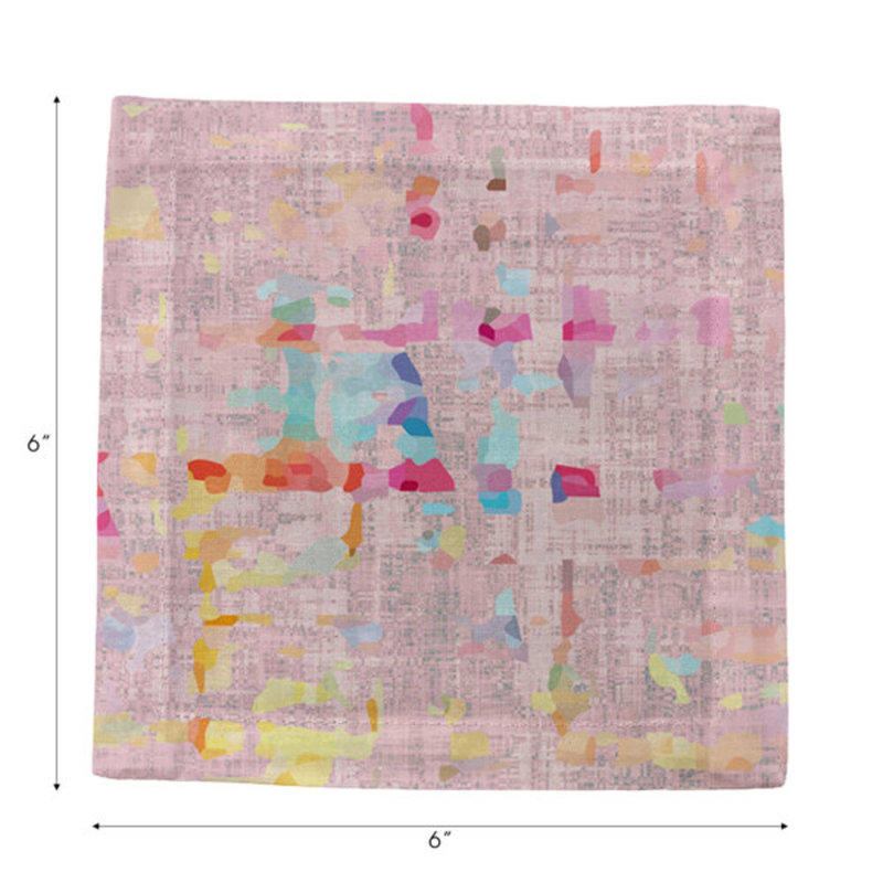 Coco Cotton Sateen Cocktail Napkins, Pink