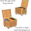 Boîte de rangement à dossiers roulants avec couvercle, naturel