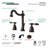 Kingston Brass Tudor Two-Handle 3-Hole Deck Mount Widespread Bathroom Faucet with Pop-Up Drain-11174829