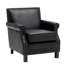 Fauteuil club en cuir Amento A avec garniture cloutée noir Amento