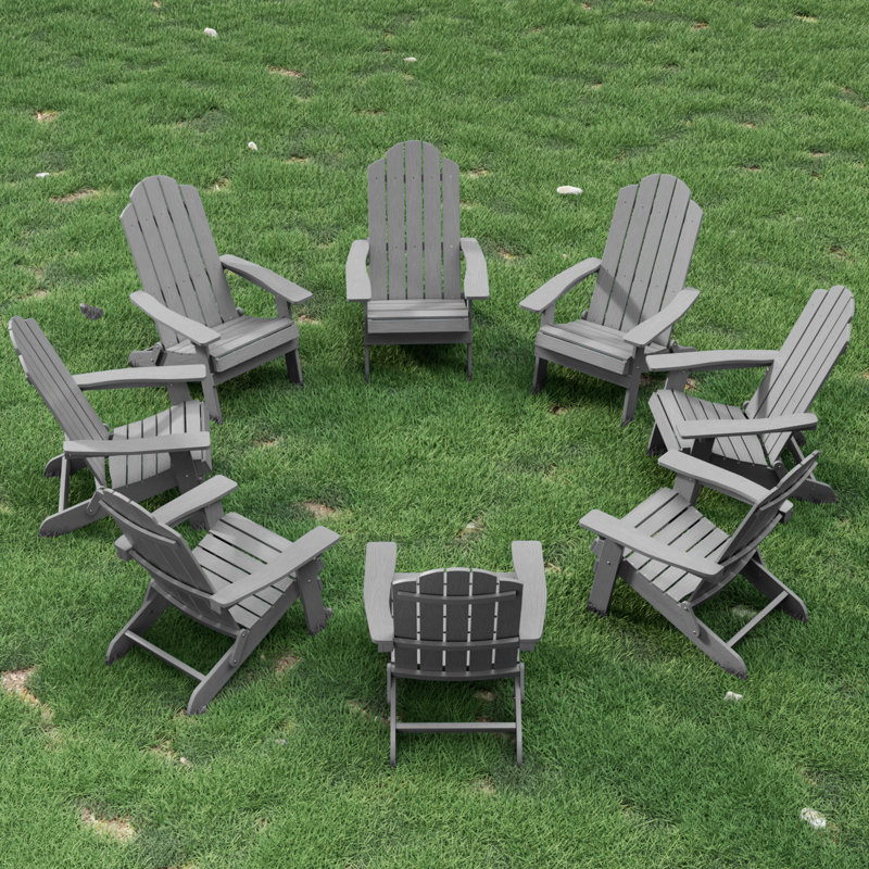 Our Store Outdoor Adirondack Chair, Light Gray