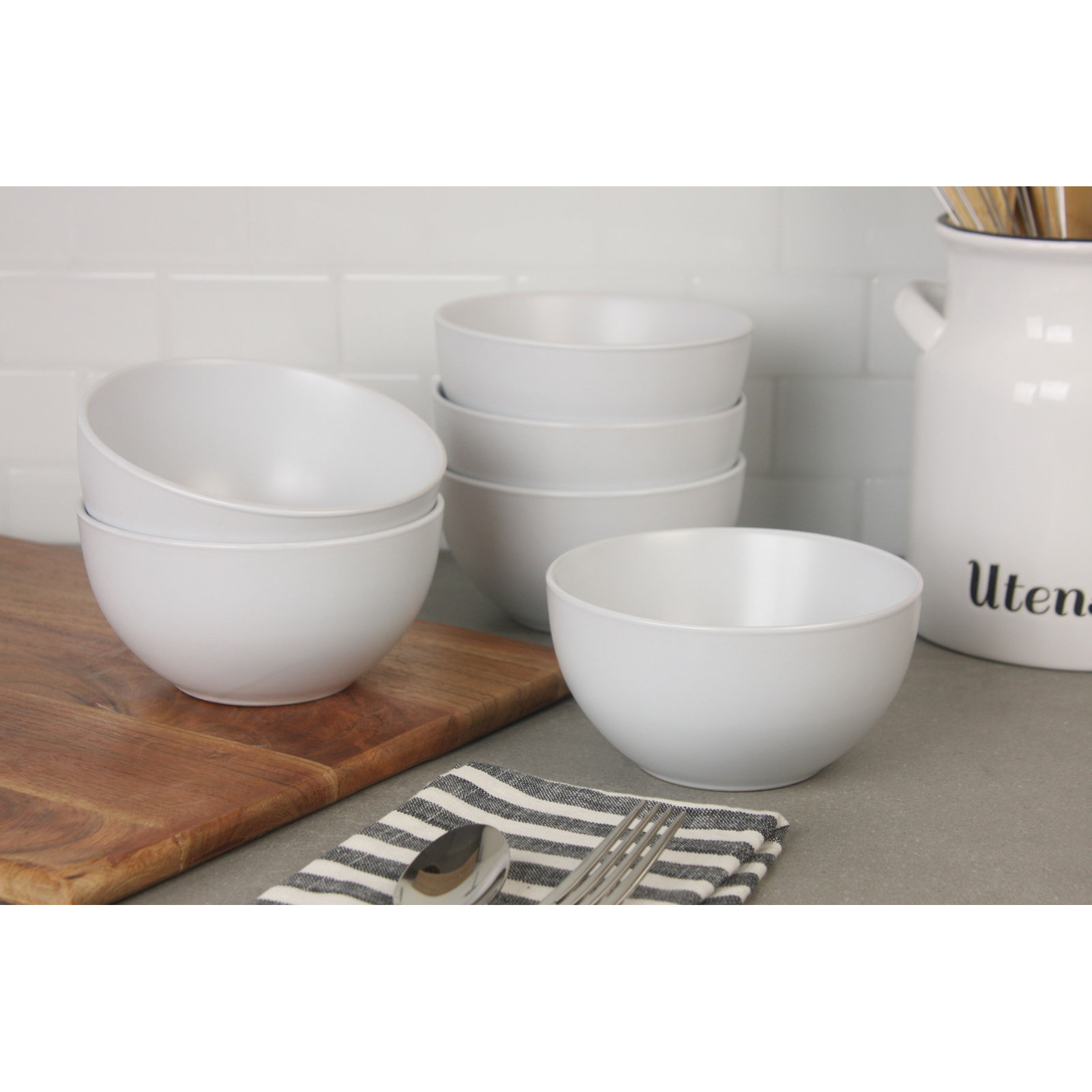 Wazee Matte 16 oz. Cereal Bowl, White