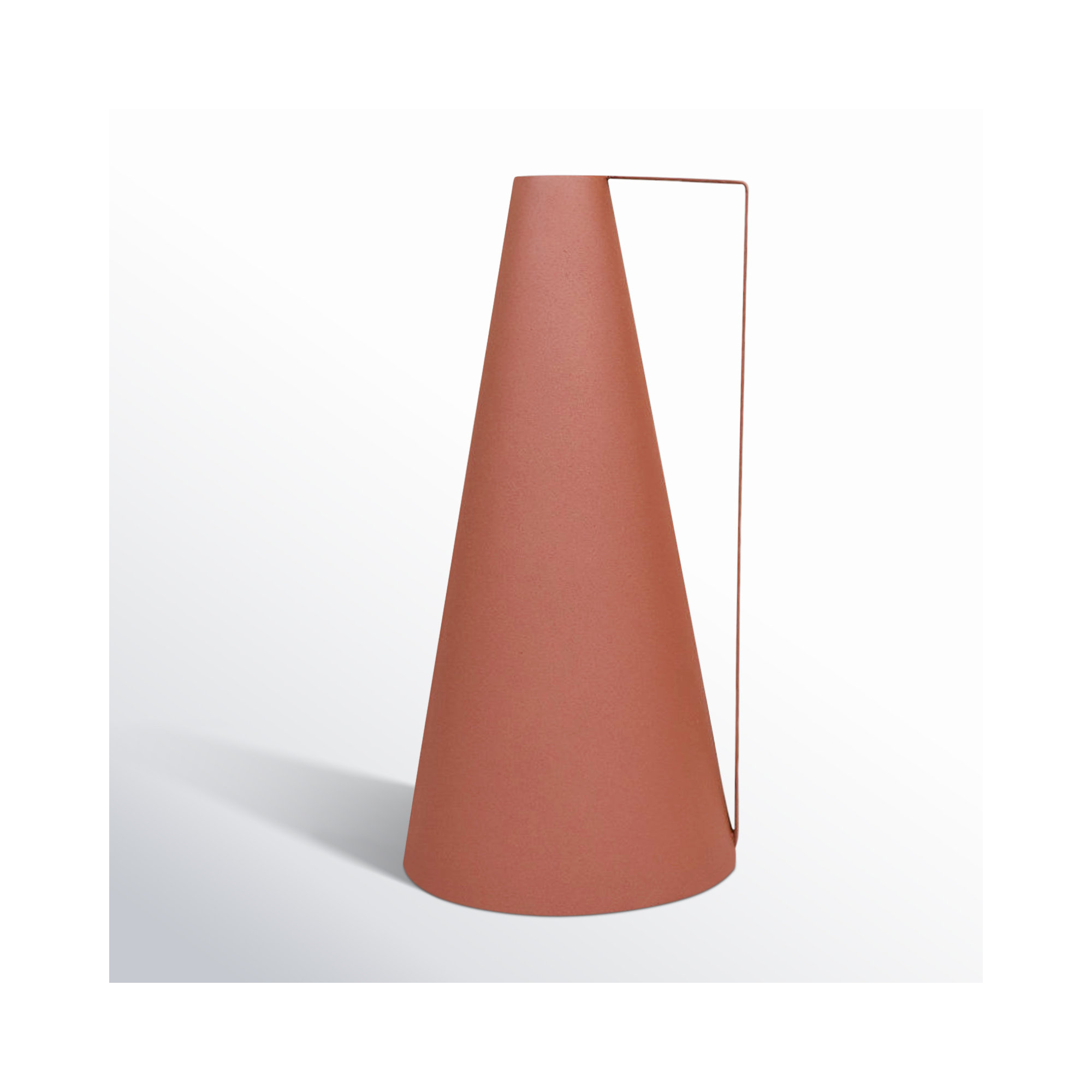Sanita Handmade Metal Table Vase, Orange, 16" H x 8" W x 8" D