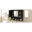 Armoire à pharmacie murale moderne de 35 po x 28 po avec verre et trois tablettes réglables pour un rangement flexible-911051822