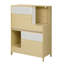 Meuble moderne pour chat 2 en 1, table d'appoint pour litière pour chat, maison pour chat avec rangement, pour 2 petits et moyens chats
