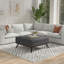 Repose-pieds capitonné carré Mid-Century avec beaucoup de rangement Owen-106572050