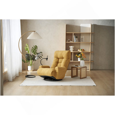 Tête et taille réglables, fauteuil de jeu, méridienne dans le salon, fauteuil pivotant à 360 degrés, fauteuil de loisir à siège rotatif