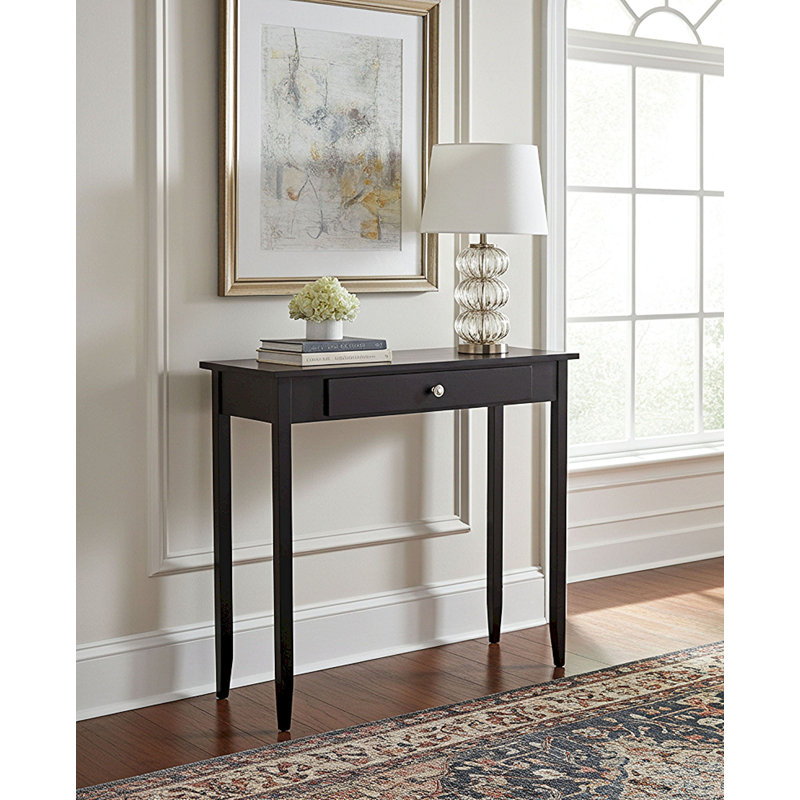 Aiydan 32'' Solid Wood Console Table, Black