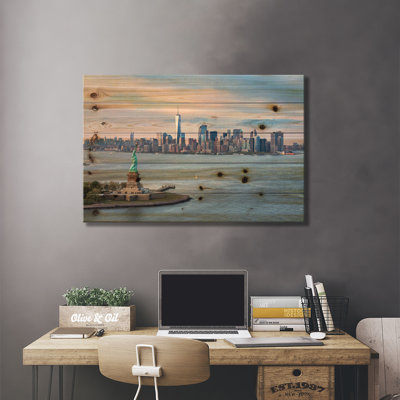 " Statue Of Liberty, New York Harbor, Manhattan Skyline, New York City, New York, USA " by Matteo Colombo
