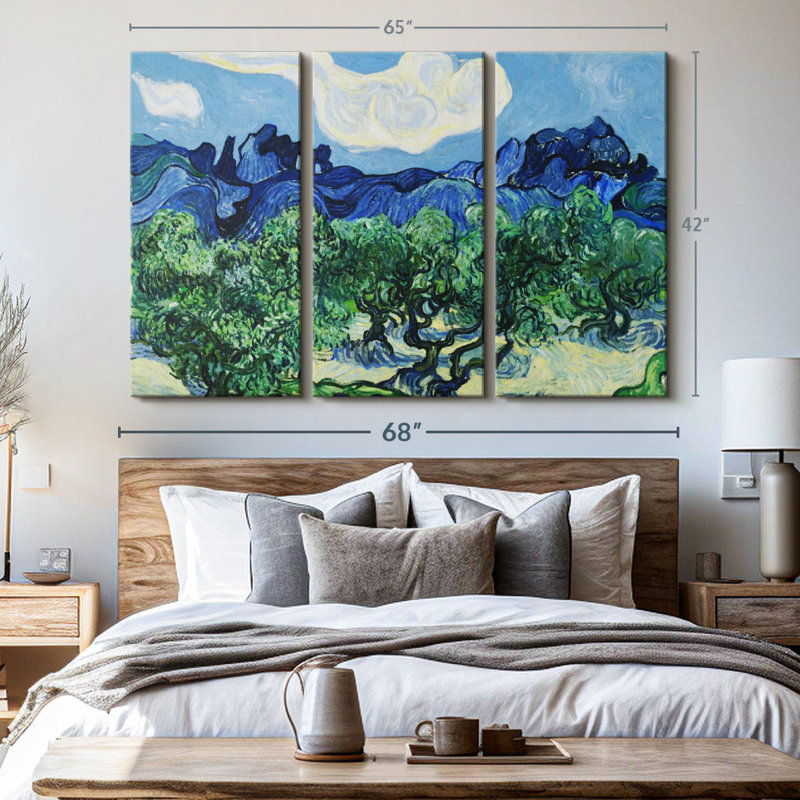 «The Olive Trees» sur, H 42 po x l 65 po
