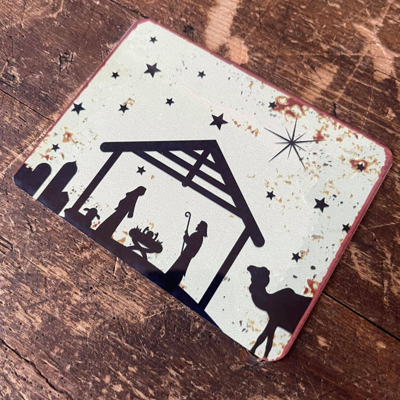 Religious & Spiritual Wall Decor on Metal, 28cm H x 40cm W