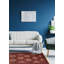 Tapis bourgogne foncé / beige en laine noué à la main