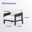 31.1'' Powder Coated Aluminum Outdoor Patio Club Chairs Set Of 2 With 5.2'' Seat Cushions-1667627874