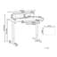 Electric Adjustable Standing Desk LUCAMA Light Brown/ White 120 cm 60 cm with USB Port-1778747576