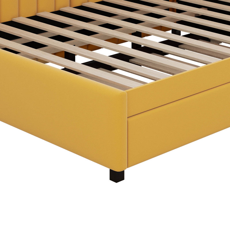 Ayob Upholstered Daybed, Yellow