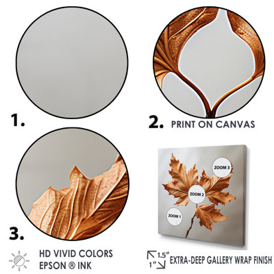 «Copper Leafy Abstractions III», reproduction sur toile