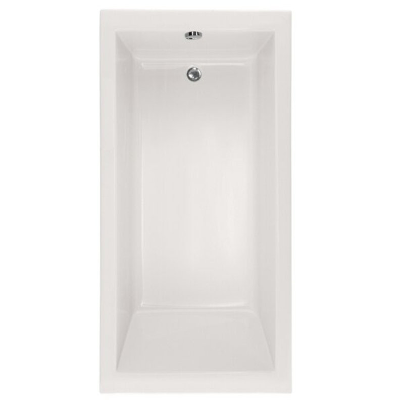 Lacey 66'' L Soaking Bathtub, White, Satin Chrome