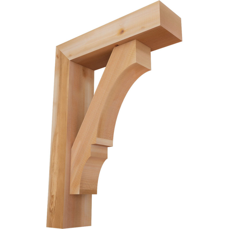 Support de bloc Balboa avec entretoise décalée, 28 x 20, Cèdre rouge occidental de l 5 1/2 po (lisse)