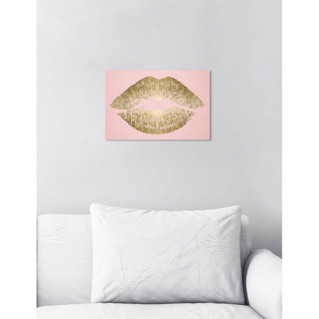 " Solid Kiss Blush And Gold " Oliver Gal Prints 
