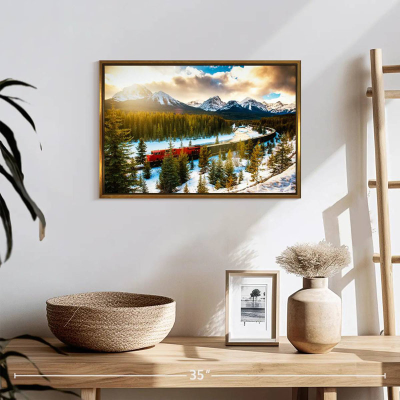 Chemin de fer du Canadien Pacifique, Cadre flottant doré, 19 po x 13 po