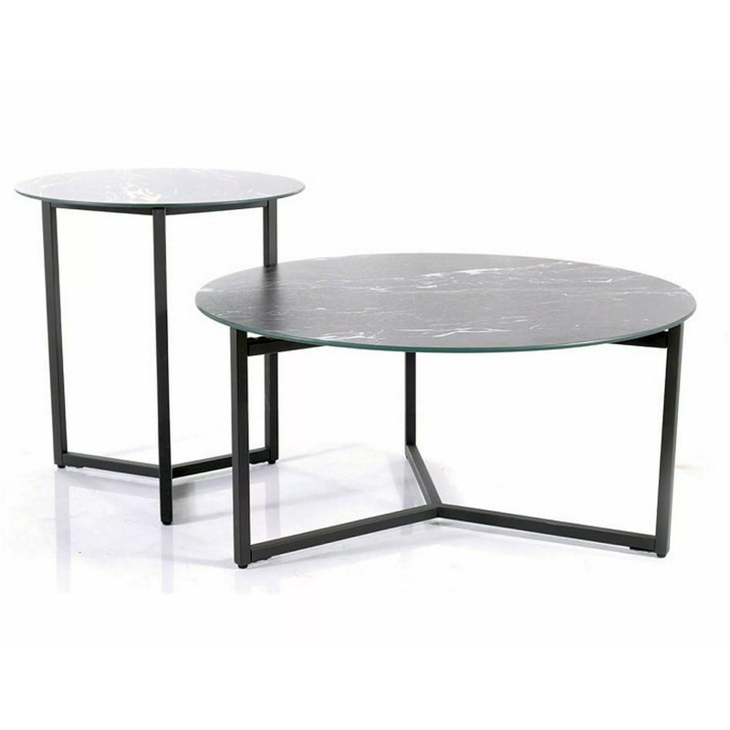 Kilanemos 2 - Piece Marble Top Living Room Table Set