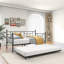 Structure de lit de jour en métal, lit plateforme simple avec lit gigogne