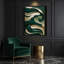 Abstrait paysage 47, art mural sur toile verte-583953813