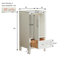 Meuble-lavabo simple autoportant de 18 po avec plateau entièrement assemblé