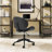 Oliver Linen / Faux Leather Upholstered Swivel & Adjustable-Height Task Chair with Wooden Back & Chrome / Black Metal Base-1592226749-1584977891