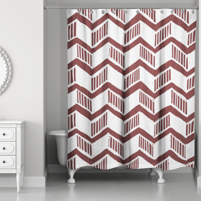 Rideau de douche à chevrons