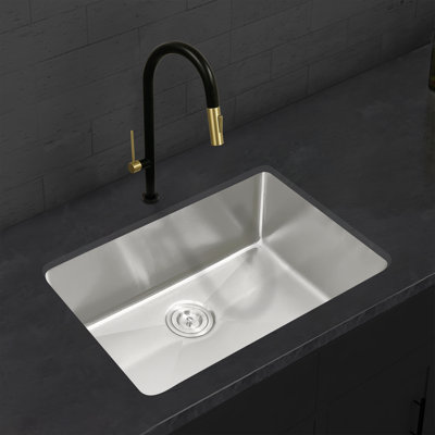 KBFmore Double Bowl Tight Radius Stainless Steel Kitchen Sink Only