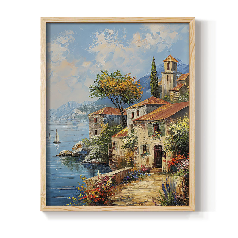 NAUTICAL Series DLxxviii, reproduction encadrée - bois massif, Naturel, H 11 po x l 9 po