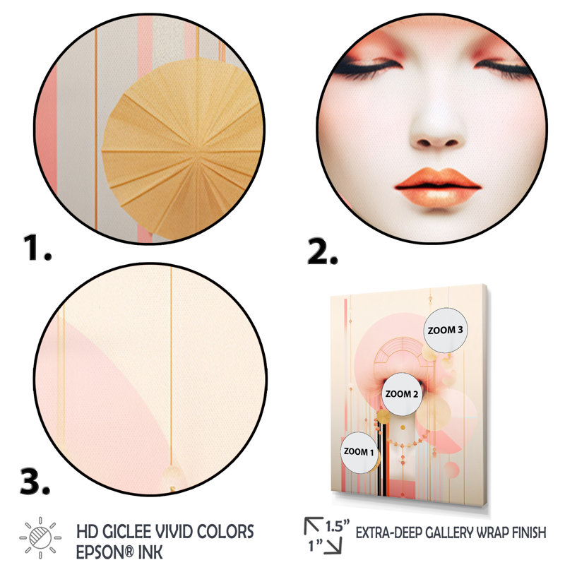 Boho Chic Fashionista en rose pastel sur toile, Cadre simple blanc, H 40 po x l 30 po x P 1,5 po
