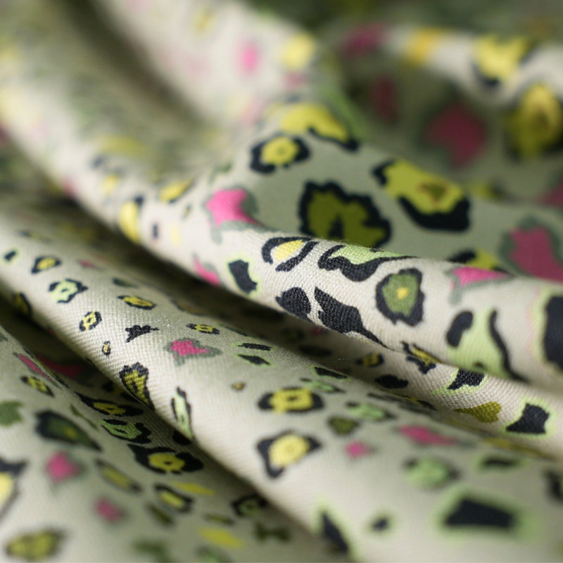 Leopard Lights Linen Fabric, Savannah