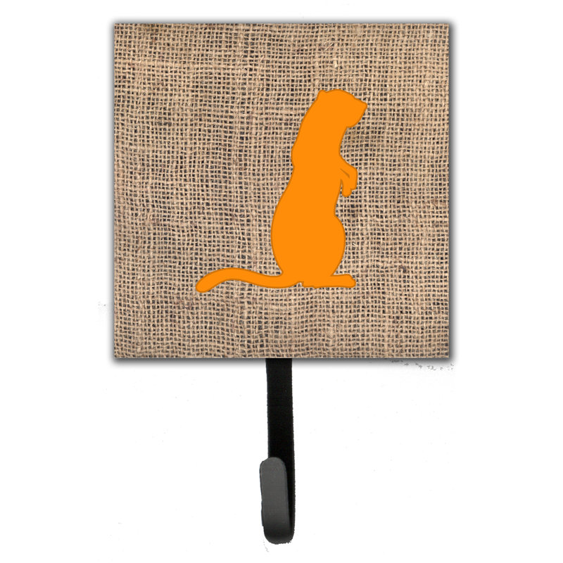 Crochet mural, Toile de jute et orange